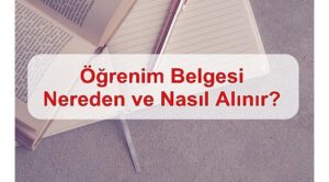 Öğrenci Belgesi Nasıl Alınır? E-Devlet