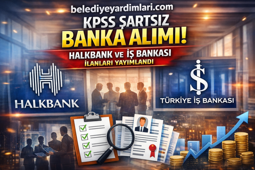 KPSS Şartsız Banka Alımı! Halkbank ve İş Bankası İlanları Yayımlandı